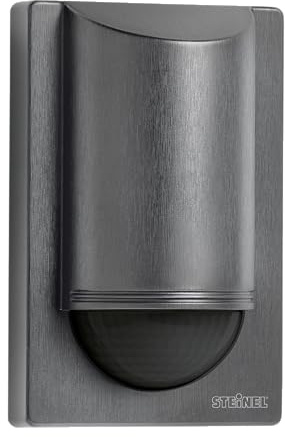 Steinel Infrarot-Bewegungsmelder IS 2180-2 Anthrazit, 180° und 12 m Erfassung, Aufputz-Sensor, 1000 W, Unterkriechschutz