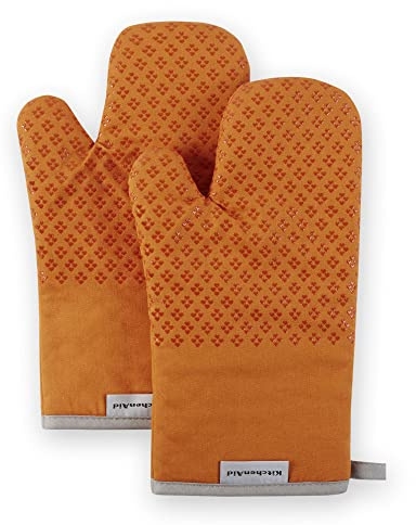 KitchenAid Asteroid Ofenhandschuh-Set, Honigorange