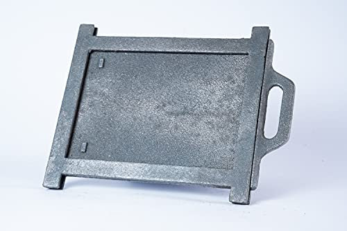 SEZAM Vanne d'étranglement pour régulation d'air en fonte, étranglement des fumées, registre de cheminée - pour four à pizza - four à pain - four à pierre - four à bois, 32x1,7x25,5 cm, sans peinture