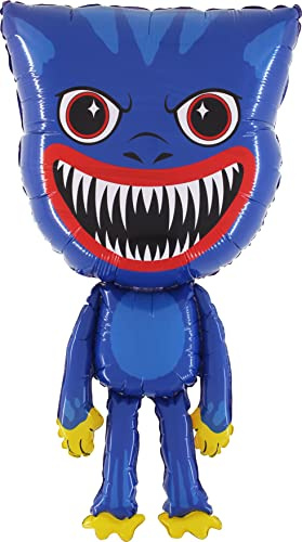 Toyland® 94 cm (38 tum) Jätteblå monsterfigurfolieballong - Halloween-/festballonger för barn
