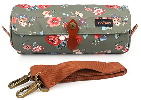 TOURBON Borsa da Bicicletta per Manubrio Anteriore Impermeabile - Borsa Portaoggetti con Tasche per Utensili - Motivo Floreale