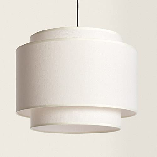 LEDKIA LIGHTING - Lampada a Sospensione Arija | Design Vintage Elegante | Compatibile con Lampadina E27 | Uso Interno IP20 | Finitura Satinata Oro | Per Salotto, Cucina, Beige, Metallo