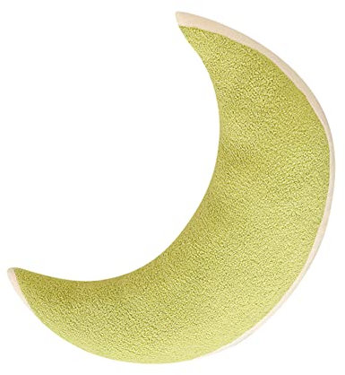 Aublinto Kuschelkissen Nackenkissen in Mond Form Plüschmond Stillkissen Weiches Deko Kissen Kuschelkissen Kinder Handgenäht Kissen für Baby & Kinderzimmer Kuschelkissen Mädchen & Jungen
