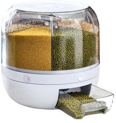 Dispensador De Cereales Para Cocina Dispensador De Arroz De Gran Capacidad Contenedor De Almacenamiento De Granos Dispensador De Alimentos Secos Para Granos Frijoles Maíz Recipientes Para Cereales Des