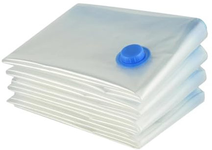 Vcuum Storage Bags 7 Sizes Reusable Vacuum Bags Vacuum Compression Sealer Bag Mini Vacuum Sealer Machine for Clothes Organizer(50X60cm Bag)
