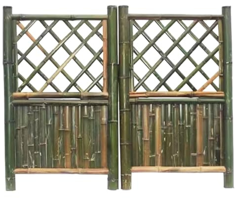 GOCHUSX Wooden Fence Gate, Double Driveway Wooden Garden Gates, Swing Double Wood Timber With Easy Installation Kit For Residential Outdoor Yard Patio And Entry Way(125x90cm)