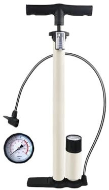 Manometer Hochdruckpumpe Für Fahrräder, Autos, Elektrofahrzeuge Und Basketbälle Mit Manometer Doppelventil(Honor A5 White)