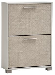 Schildmeyer Schuhschrank Schuhkipper Edno 159986, cremebeige/Canasta Dekor, 59,8 x 19,5 x 85,2 cm