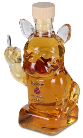Französische Bulldogge Whiskey Karaffe, Whisky Dekanter Mit 3D Mittelfinger Bulldoggen-Design, Transparenter Schnapsspender Als Heimdekoration Whiskey Flasche Für Wodka Brandy Getränke Und Bier