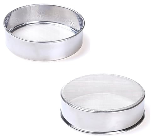 VALICLUD 15cm Stainless Steel Flour Sieve Fine Mesh Sifting Strainer Powdered Sugar Filter Baking Tool for Cake and Bread Preparation