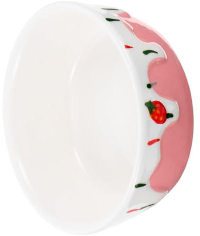 BESTonZON Ciotola per Cibo in Ceramica per Piccoli Animali Contenitore per Alimenti per Criceti Conigli Ratti Facile da Pulire e Riempire Utilizzabile per Cibo e Acqua