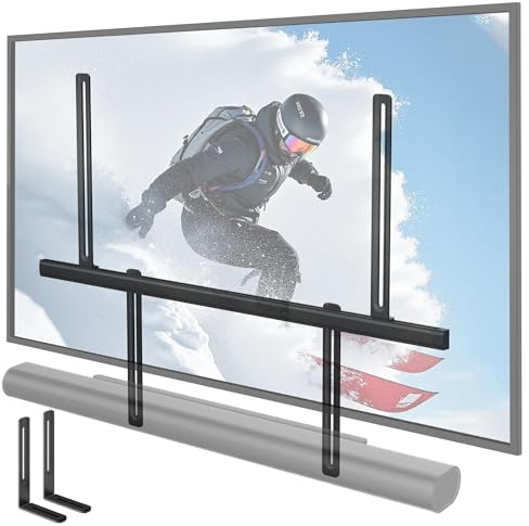 monTEK Soundbar Halterung passend für Sonos Arc/Arc Ultra/Beam/Ray/Playbar, Bose Soundbar 500, Samsung, Sony, LG und JBL, verstellbare Soundbar-Halterung unter dem Fernseher