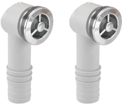 2 Piezas Tapa de Desagüe para Lavabo, Enchufe de Rebose Redondo 36x36 mm, de ABS Resistente, para Fregadero de Porcelana o Mármol, Instalación Fácil