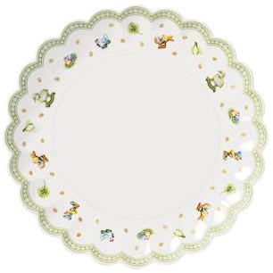Villeroy & Boch – Easter Delight piatto piano, porcellana Premium, motivi pasquali nostalgici, dettagli dorati, piatto grande per le pietanze pasquali e la cucina primaverile