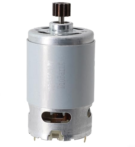 Motore CC di ricambio per trapano a batteria, 18 V, con ingranaggio a 12 denti, compatibile con cacciavite GSR1800-LI, costruzione in metallo per utensili elettrici da officina, pezzo di ricambio