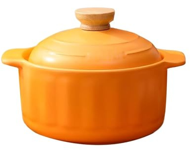 Resistenza Alle Alte Temperature, Padella Antiaderente, Casseruola for Pentola Di Terracotta Domestica for Cucinare(Yellow,2L)