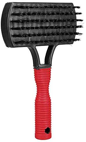 Trixie 2306 Softbürste, Kunststoff, beidseitig, 10 × 17 cm, schwarz/red
