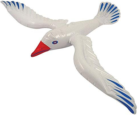 Henbrandt Single Inflatable Seagull 76cm Animal Seaside Bird Beach Party Decorations Kids Blow Up Seagulls Inflatable Toys Pool Party Fancy Dress Accessory