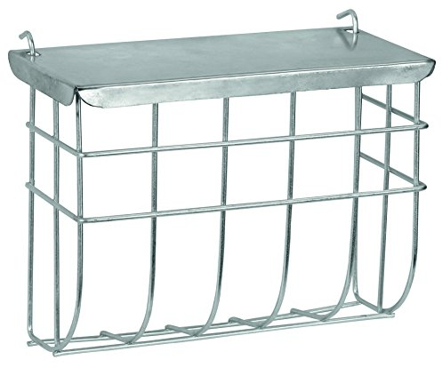 Kerbl Pet Metallheuraufe mit Deckel 17x13cm verzinkt zum Einhängen