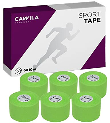 Cawila Lot de 6 Rouleaux de Bandage adhésif thérapeutique 3,8 cm x 10 m Vert Vert 3,8 cm x 10 m
