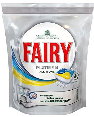 Fairy Platinum All-in-One Spülmaschinentabletten, Zitrone, 40 Tabletten