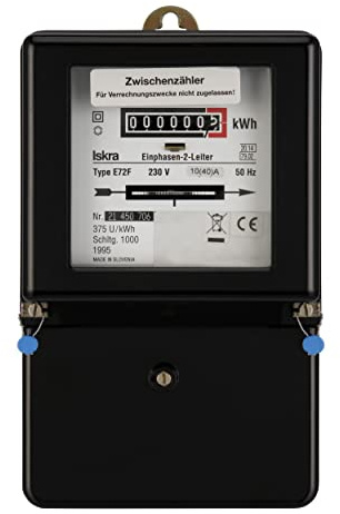 REV Appareil de mesure de courant – Compteur intermédiaire – Compteur électrique, non calibré, 10/40 A – noir
