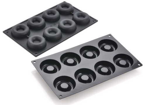 8-Cell Donut Silicone Mould Pan Tin