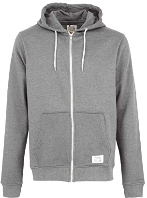 BLEND Sweatjacke huvtröja för män, Grå – Grau (Zink Mix 70815), S