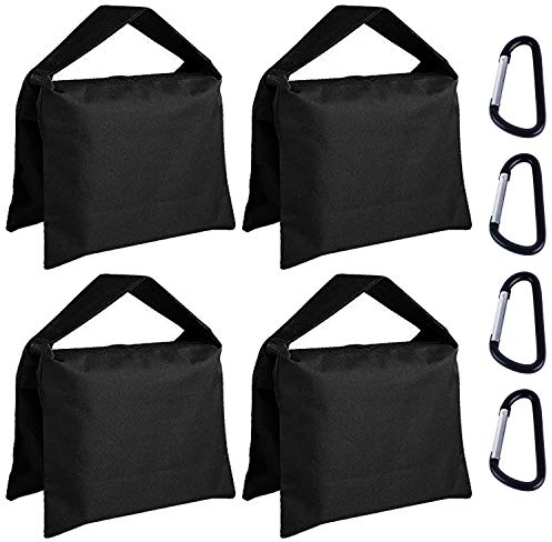ABCCANOPY Sandsack Satteltasche Fotografie Gewicht Taschen für Video Ständer, 4 Packungen (schwarz)