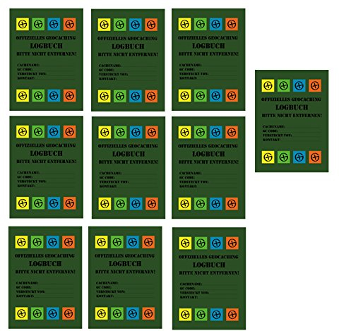 GEO-VERSAND 10 Logbücher Din A7 Dosenlogbücher für Geocaching Verstecke, grün, 11136