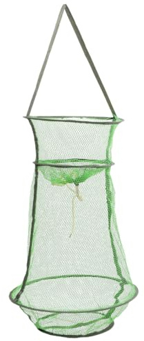 LIOOBO Fisch-Reuse Faltbare Köderfischreuse Gefaltet Fischernetz Fishing Köderfischreuse Reuse Fischernetz zum Fangen Aller Fischarten, Krebse, Flusskrebs (Grün)