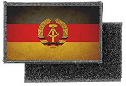 Aufnäher patch aufbügler vintage gedruckt flagge fahne deutschl and rda ddr