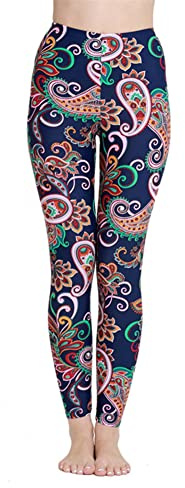 nadamuSun Pantaloncini da Bagno per Donna Pantaloni da Yoga Pantaloni Lunghi da Bagno UV-protettivi Pantaloncini da Bagno (Floral, M)