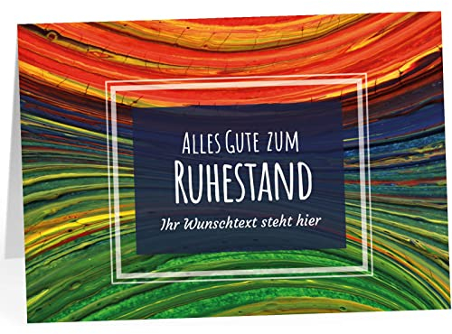 XXL Abschiedskarte PERSONALISIERT (A4) - Künstlerisch modern - große Klappkarte für Kollegen mit Umschlag zur Rente Ruhestand Pension Kündigung ?