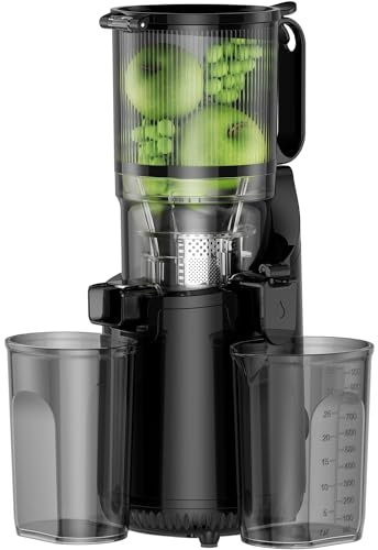 Cold Press Juicer, Amumu Slow Masticating Machines with 5.3 Extra Large Feed Chute Fit Whole Fruits Vegetables Easy Clean Self Feeding BPA Free 250W