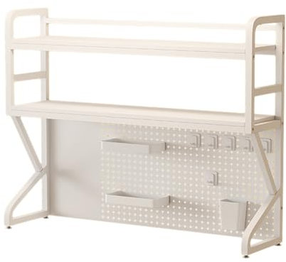 Panneaux de Rangement muraux, étagère de Rangement pour Outils de Garage, kit de Combinaison d'affichage (Couleur : Blanc, Taille : 35,4 x 9,8 x 37,8 Pouces)