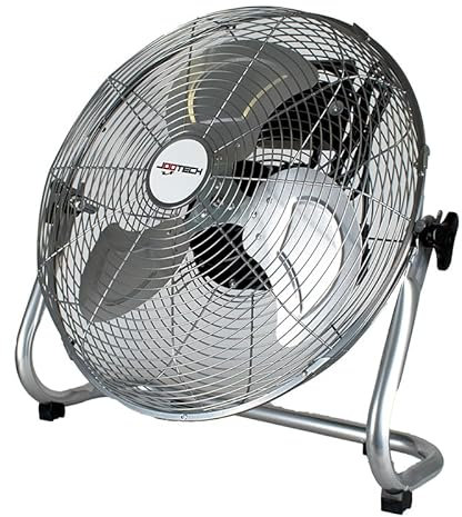 JooTech Bodenventilator | Windmaschine | Ventilator | 45cm | Metall Optik | 100 Watt