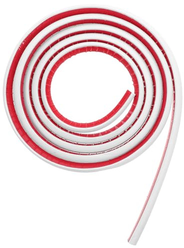 FUTUREORYY Moulure Quart de Rond Autocollante PVC Flexible 3 Mètres Blanche Bande de Finition Arrondie Auto-Adhésive pour Sols Escaliers Angles et Protection Murale Moulure D’Angle