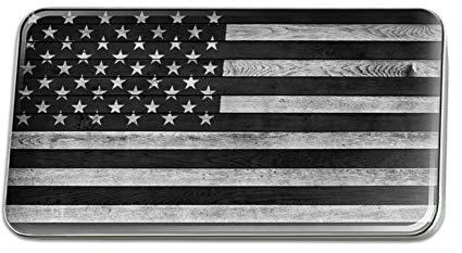 Rustic Subdued American Flag Rectangle Lapel Pin Tie Tack