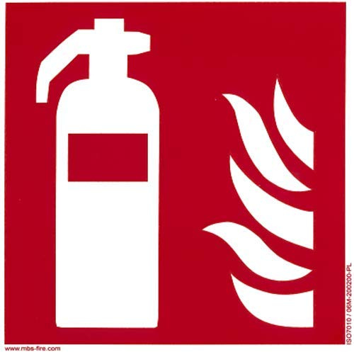Feuerlöscher Piktogramm Hinweisschild Brandschutzzeichen 15x15 Folie ISO 7010