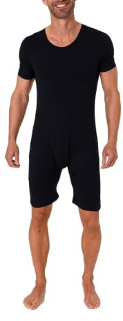 Normann Care Care Care kortärmad – unisex – med diagonal dragkedja på baksidan – 64612, marinblå, XL