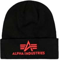 Alpha Industries Herren Beanie-Mütze Alpha Industries 3D Beanie Strickmütze aus Acryl für Herren
