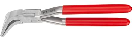 STUBAI Spengler-Falzzange 45° gebogen 60 mm | Aluminium, federleicht, rostfrei | Ergonomische Blechzange 280 g | Profi-Werkzeug für Dachdecker, Klempner & Metallbau | 260 mm Länge, präzise Handhabung