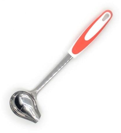EdirFtra Mint sauce long spoon gravy stainless steel spoon with stainless steel spout kitchen seasoning salad spoon weight 31 * 8.7cm,C