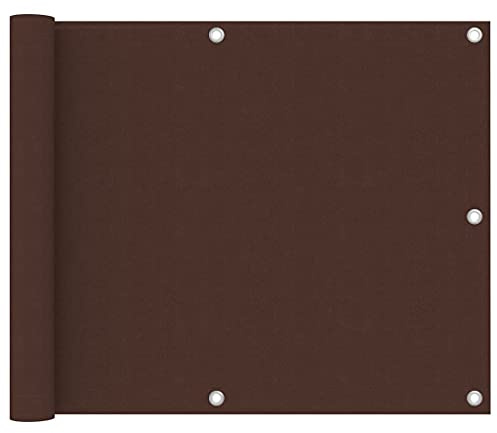 vidaXL Balkon-Sichtschutz Braun 75x600 cm Oxford-Gewebe