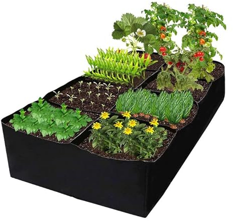 GAESHOW Cassoni Orto in Terrazzo, Letto da Giardino Rialzato in Tessuto, Fioriera da Esterno di Traspirante, Orto Rialzato, Sacchi per Piante di Piantagione Giardino, Grow Bag per Pian