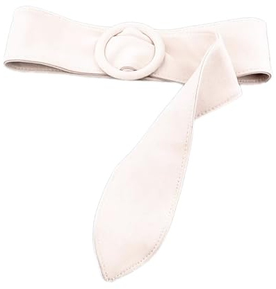 Sheface Damen Runde Schnalle Wildleder Gürtel Dehnbar Breite Taille Cinch Kleid Mantel Gürtel, Beige, Einheitsgröße