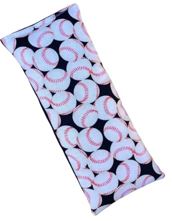 Microwavable Heating Pad, Hot Cold Pack for Sore Muscles, Back Pain, Cramps, Sports Injury (Baseball, Medium- 9 x 4)