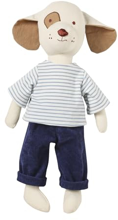 VERTBAUDET Baby Stofftier Kleiner Hund blau