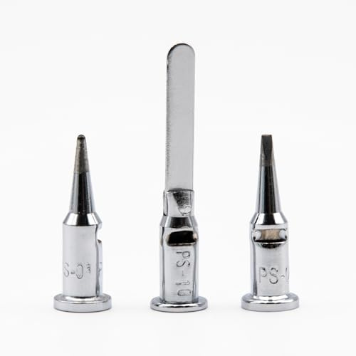 Iroda Solderpro 110K Spare Soldering Tips Set For Butane Soldering Iron Includes Conical Tip, Chisel Tip, Hot Knife Tip